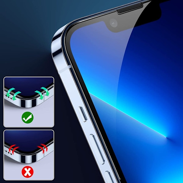 2-Pack iPhone 13 / 13 Pro Härdat glas Heltäckande Skärmskydd