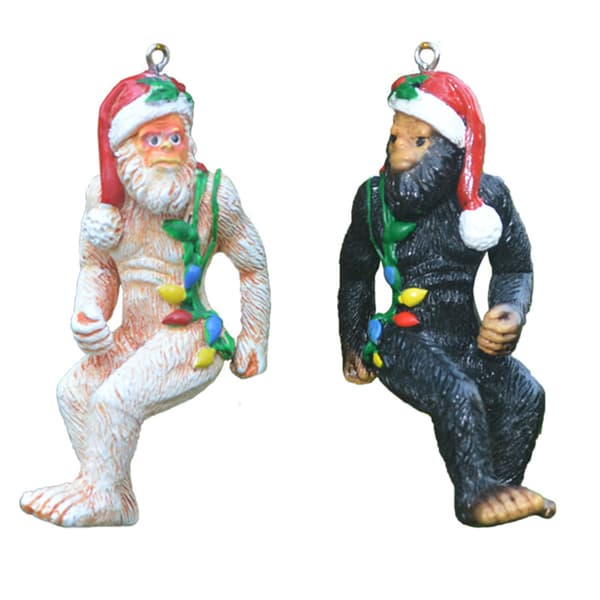2 Bigfoot Yeti puutarhakoristetta