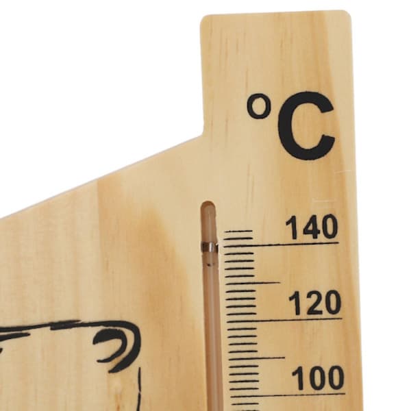 Badstuetermometer Timeglass 15 Minutters Sandtimer Gull Tre 0 til 140 Celsius Grader Temperaturmåler Veggmontert Badstutilbehør