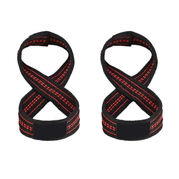 2 stk Figur 8 Vektløftingsstropper Markløft Håndleddsstropp Pull-ups Håndleddsstøtte Treningsstudio Trening S M