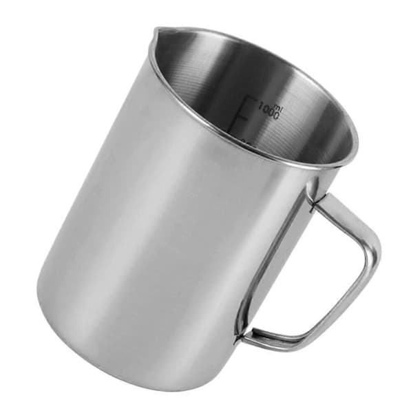 Laboratoriebeger i rustfritt stål, kjemiklasse, graderte begerglass 1000 ml