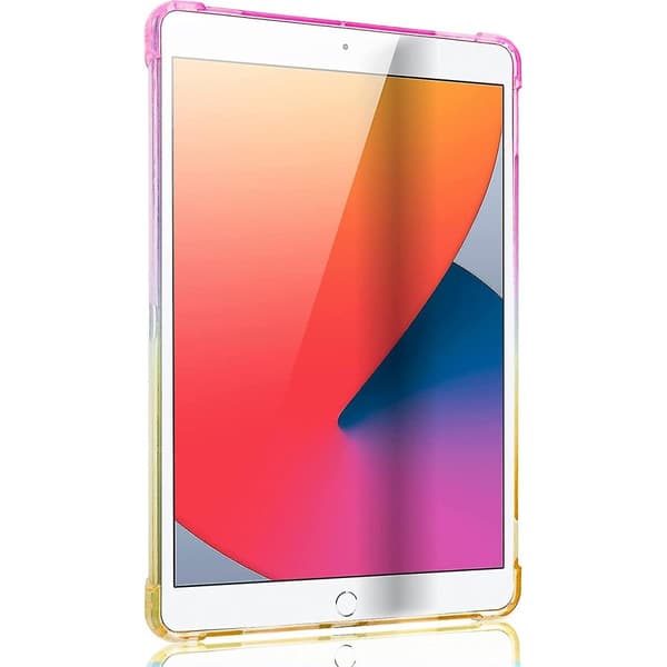 iPad 9.7 5:e 6:e Gen Skal, TPU Hudskydd Anti-halk Lättviktsskydd för Apple iPad 9.7 5:e 6:e Generationen 2017 2018 - Rosa/Gul