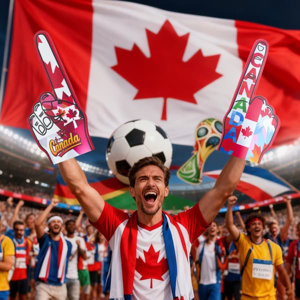 VM 2026 2-pak Canada Heppehansker: EVA-skumhansker med kvalificerende hold