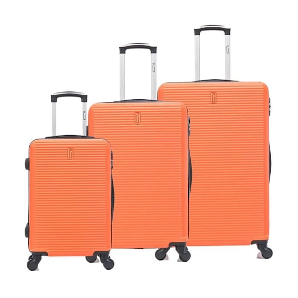 Resväska - CELIMS - 3-delat set - ABS - Orange - 4 360° hjul Orange