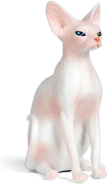 2-pack Sphynx kattfigur harts hårlös kattmodell Sphynx hårlös