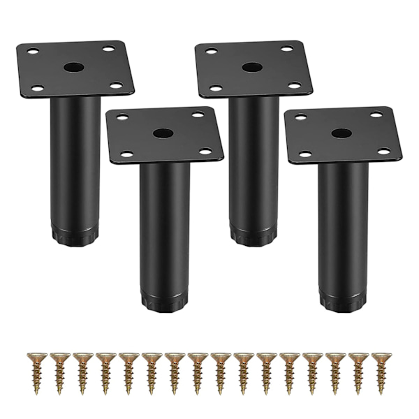 4 Stykker Møbelfødder, Justerbare Møbelfødder, Metal Klemme S