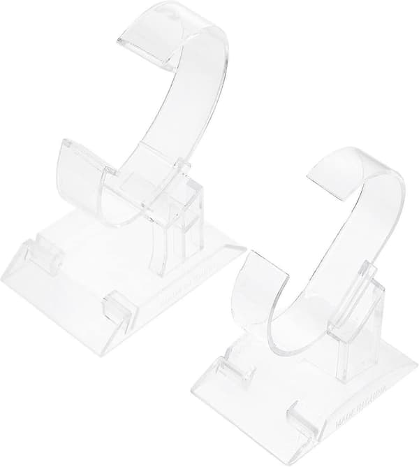 Klar Akryl Klockdisplayställ, 2 ST Klockhållare Smycken Armband Klockdisplay Rack Hållare Ställ