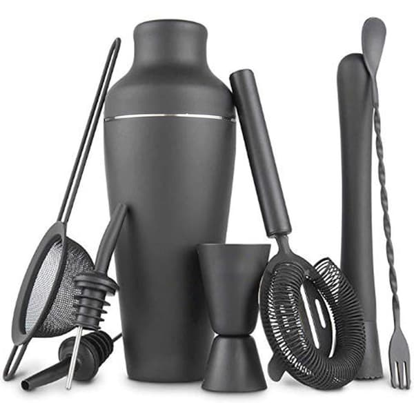 Cocktail Shaker Sett - Matt Svart - Rustfritt Stål