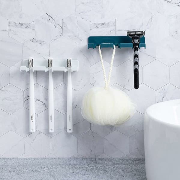 8 stk tannbørste- og barberhøvelholder Selvklebende tannbørsteveggmontering