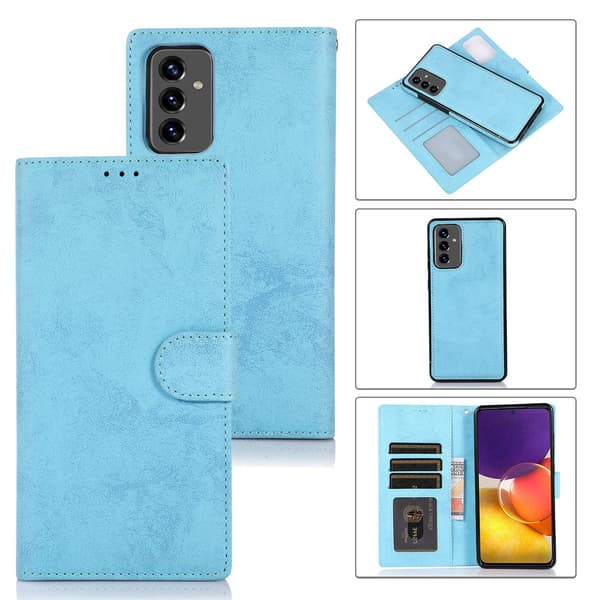 Galaxy A33 5G, Plånboksfodral, Marinblå Marinblå
