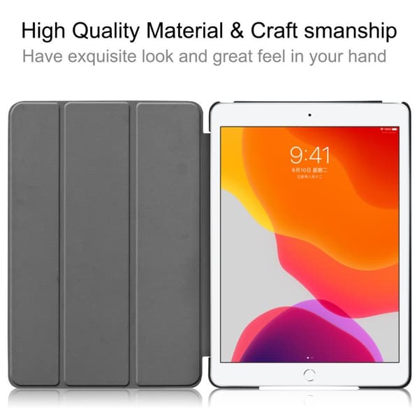 iPad 10.2, Slimmad passform, trefaldigt, fodral, Vinröd, Röd