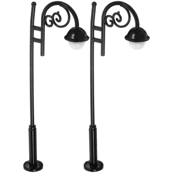 2 stk. Mini gatelysmodell dukkehus gatelys for DIY dukkehus landsbyvei