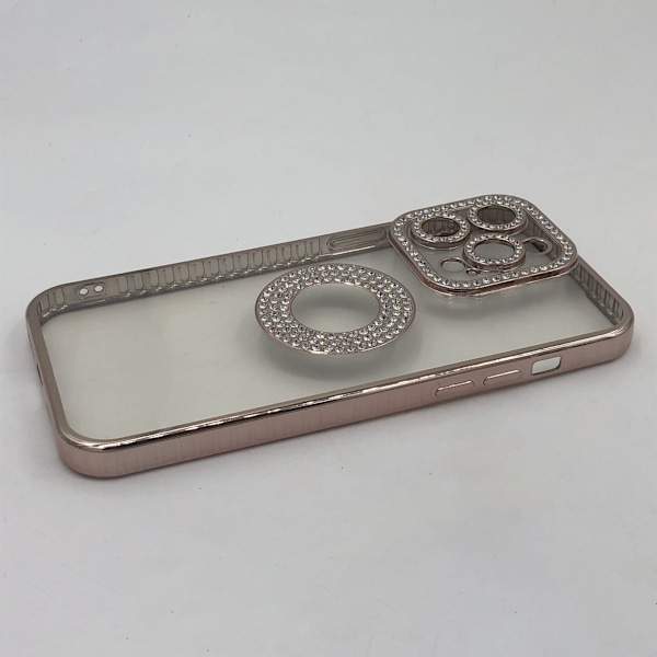 Elegant mobilskal Sparkle & Bling iPhone 14 Pro Max Rose guld
