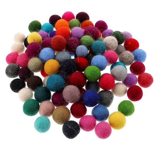 100 st DIY Ullfiltbollar Handgjorda Filtbollar Kläder Dekor DIY Material