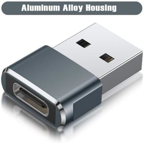 Apple iPhone 16 Laddare Adapter, USB till USB C Adapter 3-pack, USB C Hona till USB A Hane Typ C Konverterare för Apple Watch
