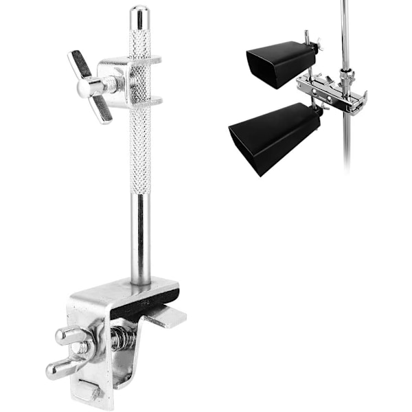 Cowbell Mount Bass Drum Cow Bell För Wc51 Cowbell Hållare Jazz Drum Kit Hoop Mounted Hand Percussion Cowbell Clamp Up or Down Justering
