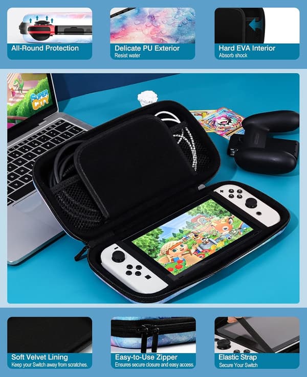 Bæretaske kompatibel med Nintendo Switch OLED 2021 Model og