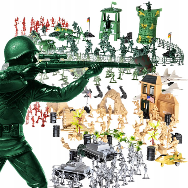 Militärbas byggsats 300 delar multifärg