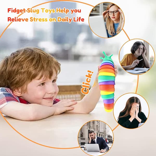 3D Snigelmördare Leksak, Flexibel Tryckt Ledat Snigelmördare Leksak