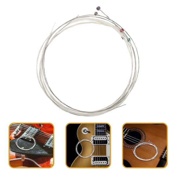 6 stk. gitarstreng erstatning elektrisk gitar folkegitar streng tilbehør