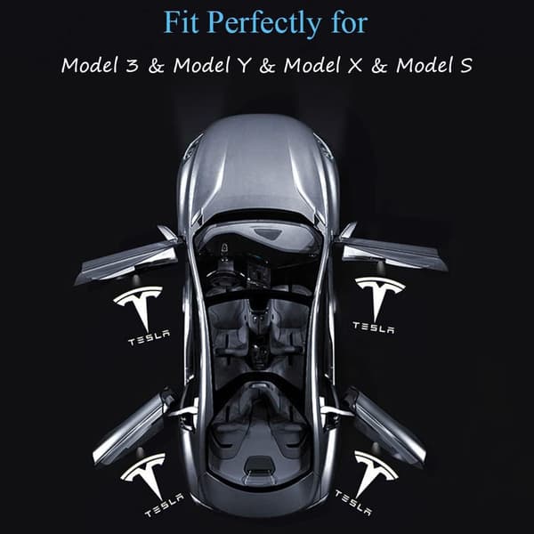 Tesla Model 3/S/X/Y Puddle Lights Billogo Projektor Dørhøflighet