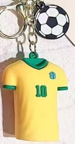 Nøglering Fodboldtrøje VM-pynt Lille Gave Yellow