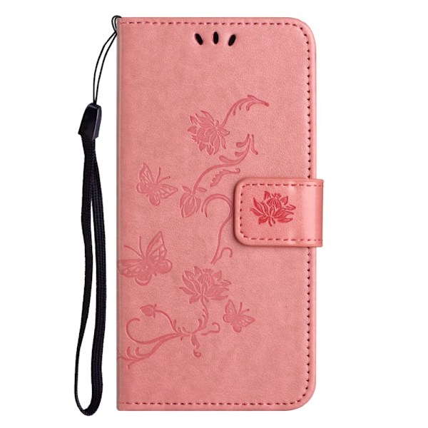 Läderfodral Fjärilar Samsung Galaxy A14 Rosa