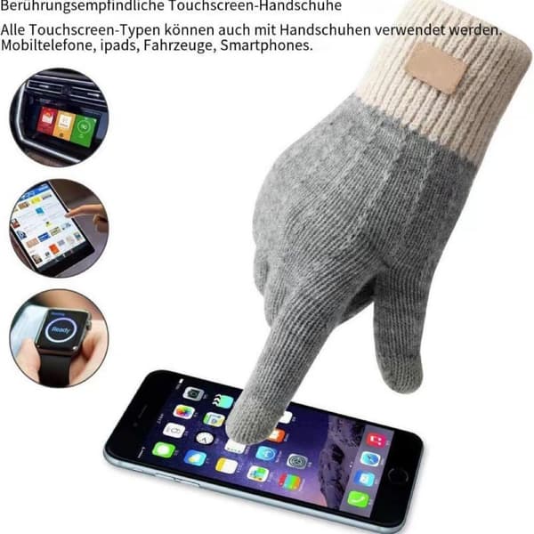 Cykelhandsker Touch Screen Handsker Strikkede Fingerløse Handsker