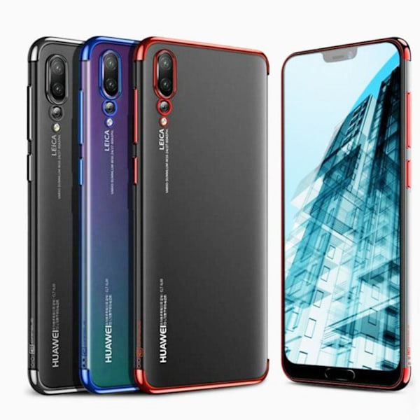 Effektfullt Skal av mjuk Silikon till Huawei P20 Pro Röd