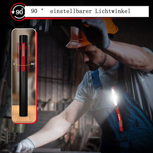 Bärbar Arbetslampa, LED Arbetslampa, Vikbar Design För Mångsidig Användning I Bilgarage DIY Verkstad, Stänksäker, Integrerad Magnet, CoB Ljus, Robust