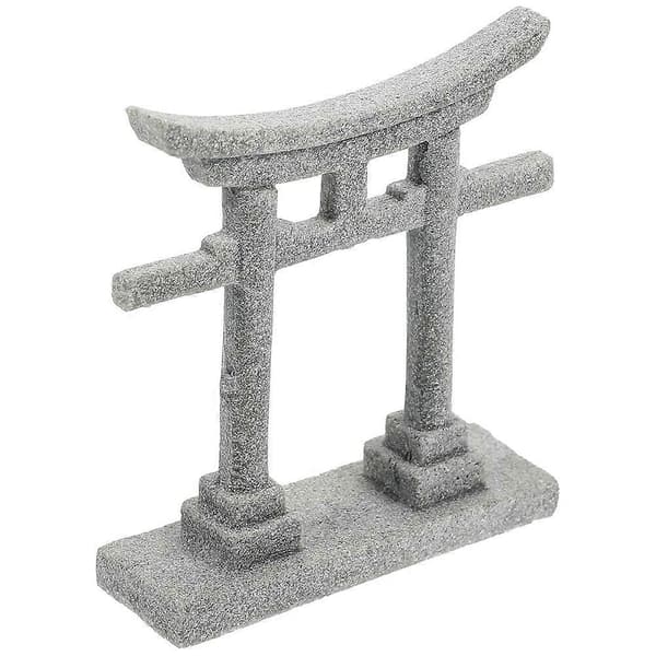3 stk. simulert japansk Torii-portpynt, utsøkt stein-Torii, akvariedekor