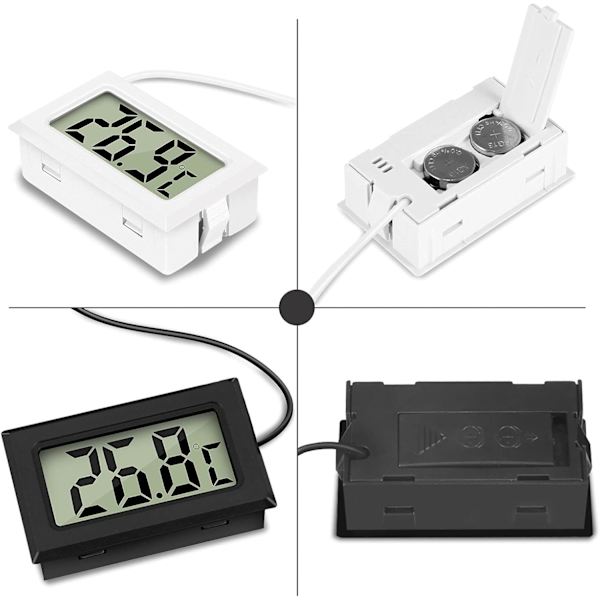 Mini Digital LCD Temperaturtermometer med Temperaturføler S