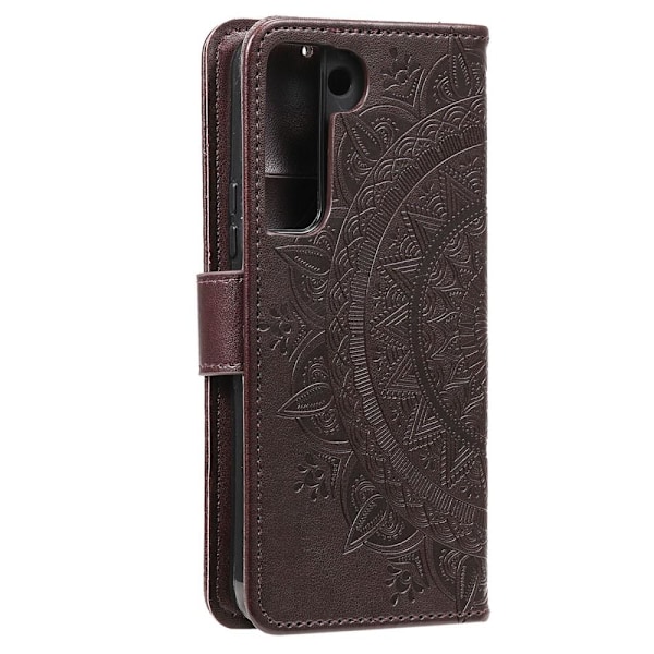SKALO Samsung S22 Mandala Plånboksfodral - Mörkbrun Mörkbrun