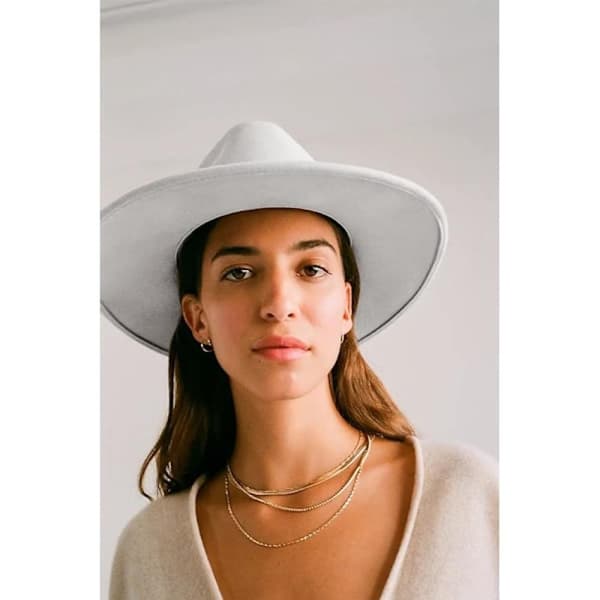 Dam Bälte Spänne Fedora Hatt Klassisk Bredbrättad Filt Panama Hatt