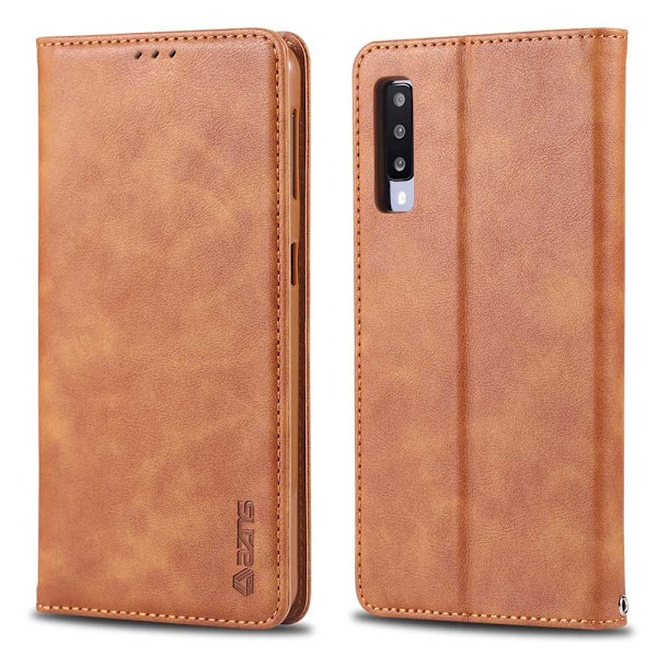 Samsung Galaxy A70 - Stilrent Retro Plånboksfodral Röd