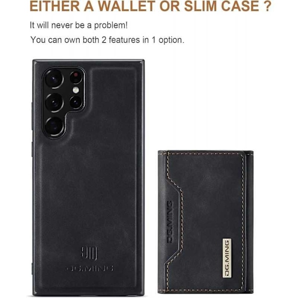 8-FACK Samsung S25 Ultra Stöttåligt Skal med Magnetisk Korthållare DG.MING Detach