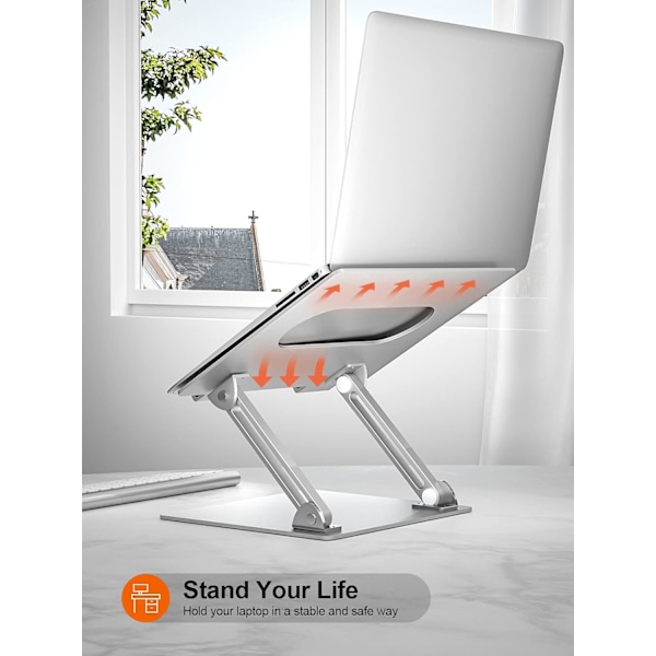 Justerbart Laptopställ, Bred Kompatibilitet Aluminiumlegering Dator Notebook Ställhållare, Ergonomisk Design För 11-17\" Laptops, Stödjer Upp Till 6 kg