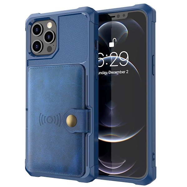 iPhone 12 Pro Max - Stilrent Skal med Korthållare Grön
