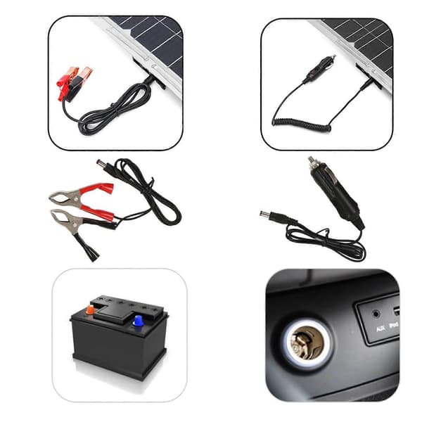 25W Solpanel IP65 Vandtæt 12V 24V Adaptiv Høj Effekt Overopladningsbeskyttelse til Autocamper Bil Båd Trailer 30A Controller