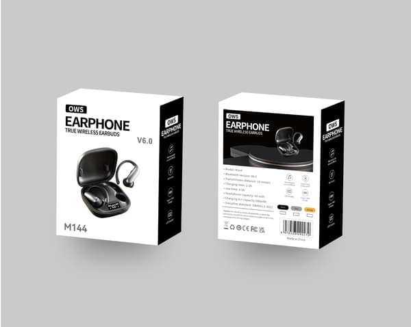 Designet til M144 Over-Ear TWS Bluetooth-øretelefoner: Komfortable øretelefoner til sport Orange
