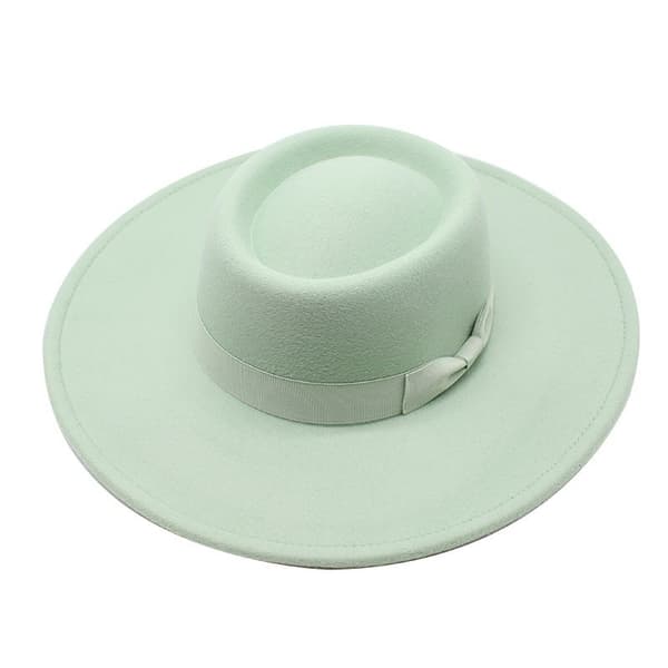 Rund topp bowlerhatt enkel enfärgad ull tweed höst och vin