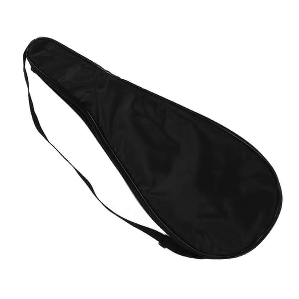 Svart Squash Racket Cover Bag med Justerbar Skulderstropp og Lett Polstring