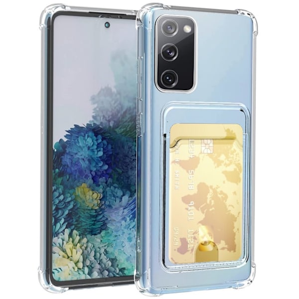 Samsung A53 - Transparent Silikon Skal Kortfack Nordic® Extra förstärkt Transparent Samsung Galaxy A53