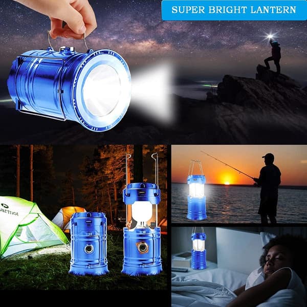 Bærbar LED Campinglykt - Ultra Lys USB Oppladbar Sola
