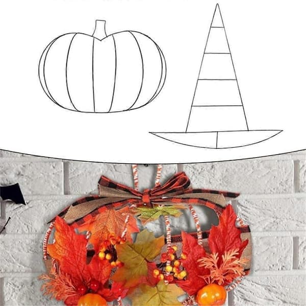 2 STK Halloween Græskar/Heksehat Metaltråd til Jule DIY Håndværk