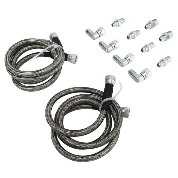 Transmissionskølerslange fittingsæt 6AN 52 tommer længde rustfrit stål PVC til TH350 700R4 TH400