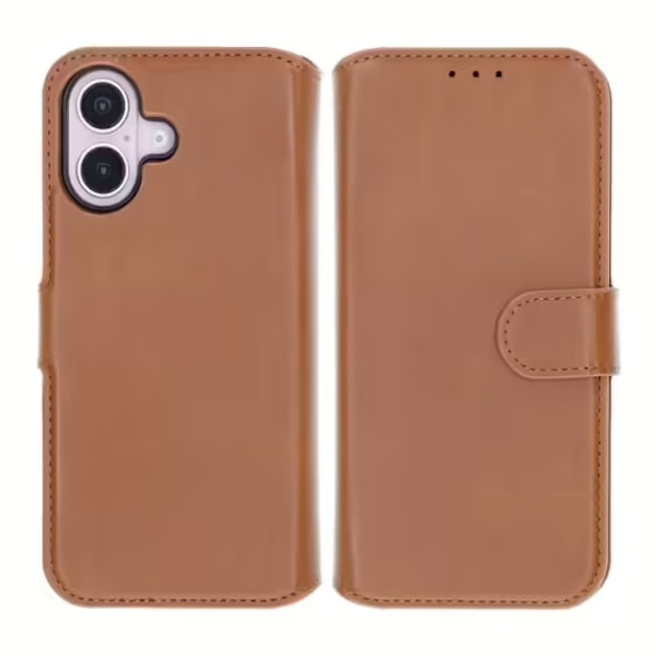 iPhone 16 Plus Plånboksfodral Magnet Rvelon - Brun