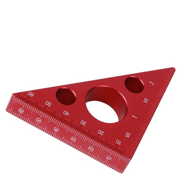 2 tommer/6 cm rettvinklet trekant høyde linjal aluminiumslegering trebearbeiding måleverktøy