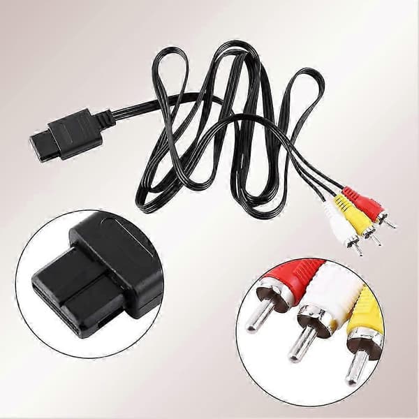 Ljud- och videokonverteringskabel, RCA Komposit A/V-kabel för N64, 1,8m