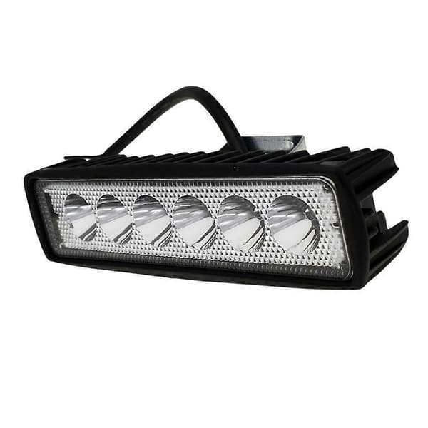 18W 6LED Arbejdslygte Offroad Kørelys 4WD ATV Spot Floodlight til SUV Lastbil Bil Sort